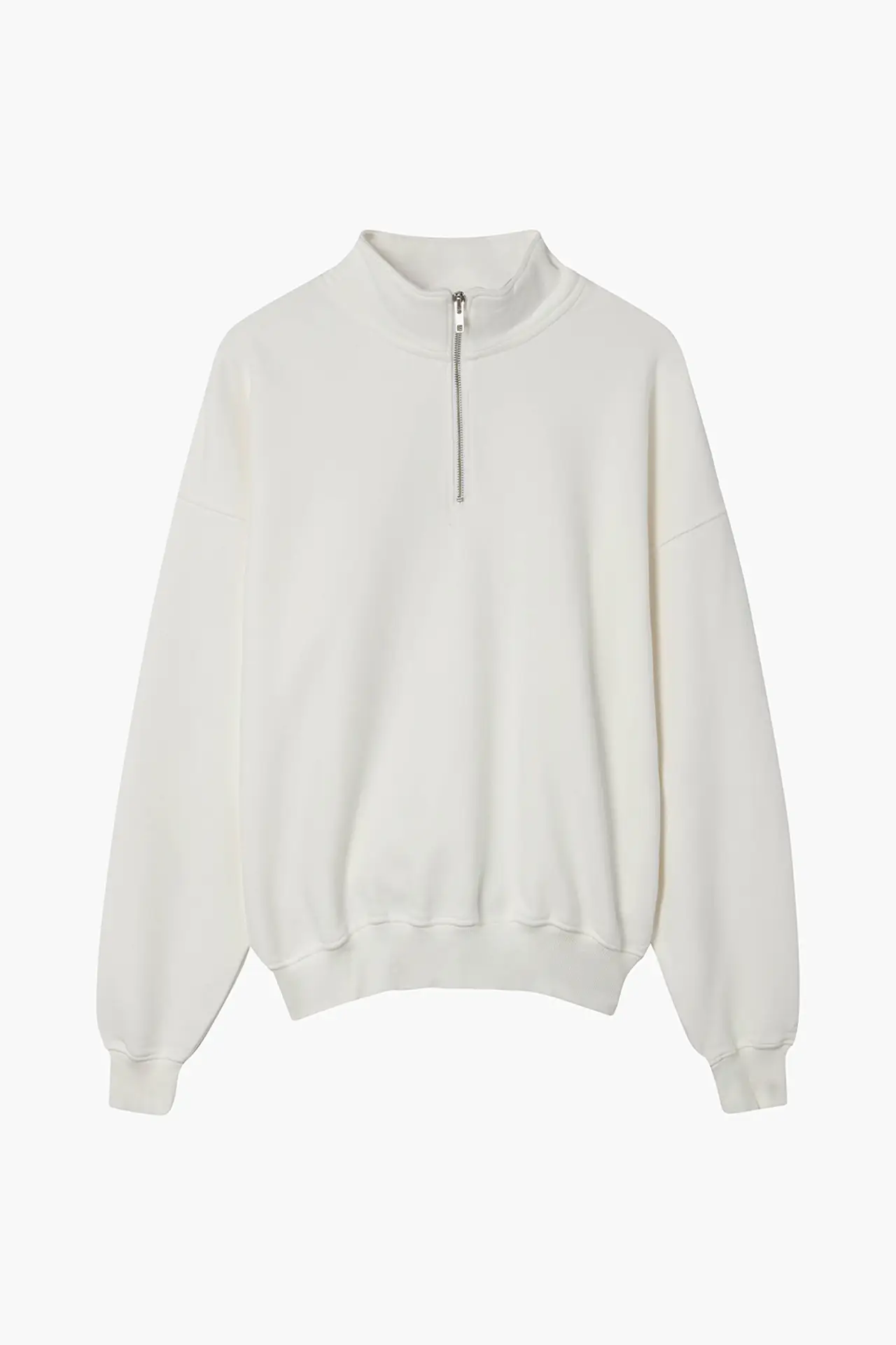 STUDIO R330 Cropped Half Zip Sweat-