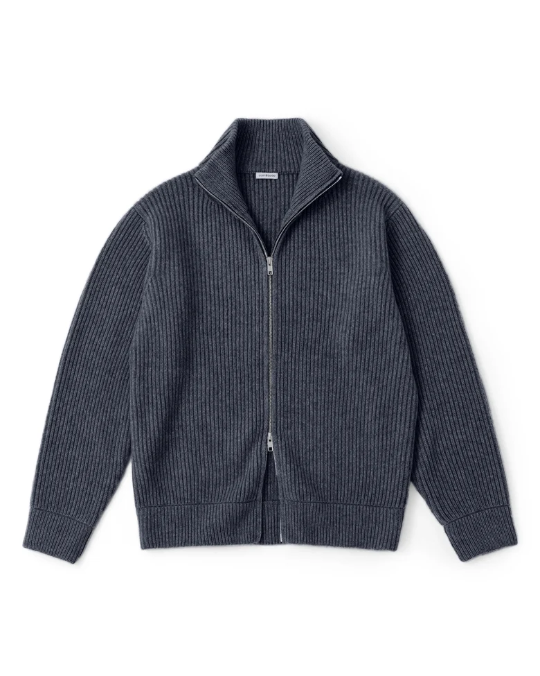 cash&barba モンゴリアンカシミヤ カーディガン(23AW) cash&barba モンゴリアンカシミヤカーディガンネイビーサイズ1