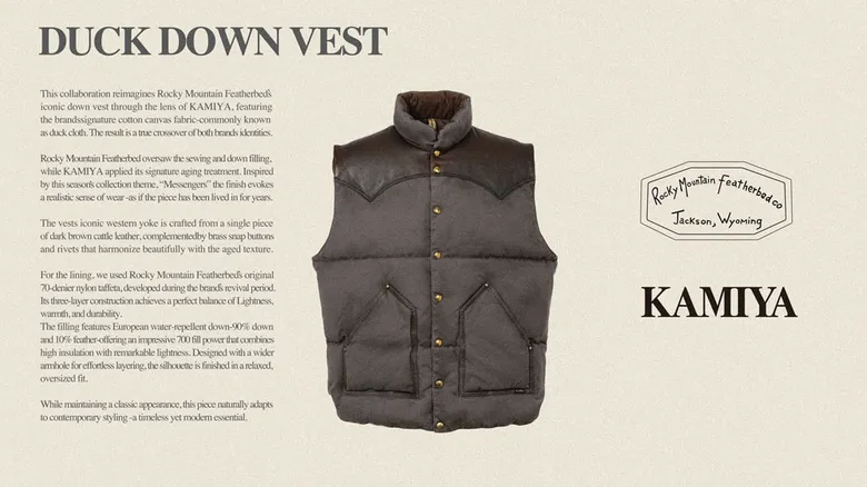 Rocky Mountain Featherbed × KAMIYA、10/25（土）よりダック