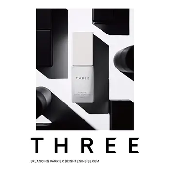 THREE、医薬部外品×精油科学の「Balancing Barrier Brightening Serum