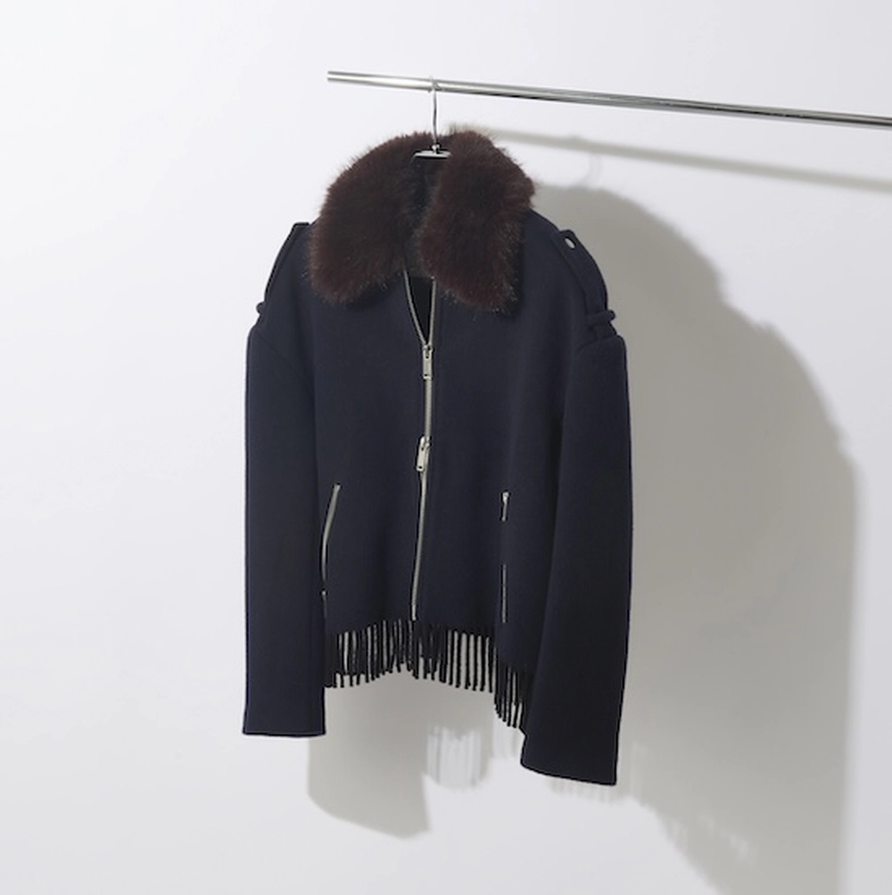 Wool Blanket Zip Up Jacket